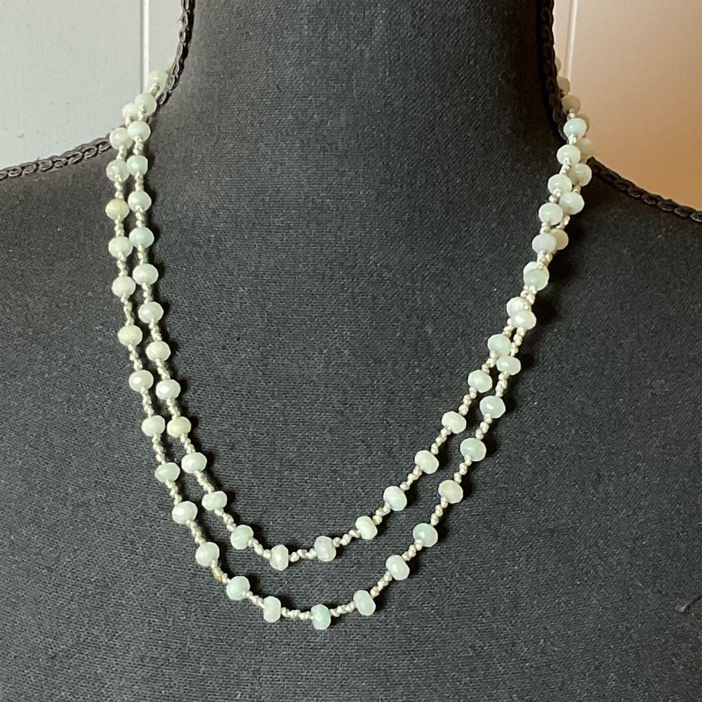 J.Jill 42” Faceted Bead Hand-Knotted Necklace